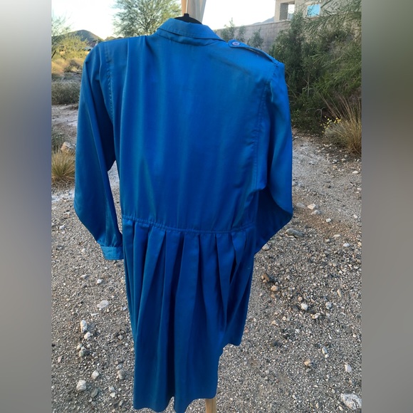 Vintage Leslie fay blue western square dress - Picture 7 of 14